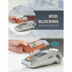LUNGEAR RFID Korumal Deri Kartlk(Koyu Kahverengi)