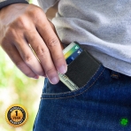 Parsaver RFID Korumal Erkek Deri Czdan (Siyah)