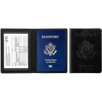 D'lowe RFID Korumal Erkek Deri Pasaportluk (Siyah/Mavi)(2 Adet)