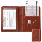 LAUWOO RFID Korumal Kadn Deri Pasaportluk (Kahverengi)