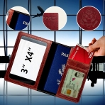 FuriTou RFID Korumal Deri Czdan (Mavi/Krmz)(2 Adet)