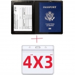 BDAILKA RFID Korumal Kadn Deri Pasaportluk (Siyah)