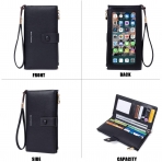 KingTo RFID Korumal Kadn Deri Czdan(Siyah)