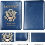 Hermard RFID Korumal Erkek Deri Pasaportluk (Mavi)