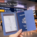 Tesrin RFID Korumal Kadn Deri Pasaportluk (Mavi)