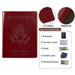 FULLBELL Deri Pasaportluk(2 Adet)(Kahverengi/Yeil)