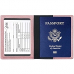 Veeskyee RFID Korumal Kadn Deri Pasaportluk (Pembe)