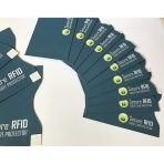 Secure RFID Korumal Deri Kartlk (Mavi)