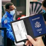 YIXIND RFID Korumal Kadn Deri Pasaportluk (Siyah)