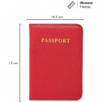 Vedicci RFID Korumal Deri Pasaportluk (Krmz)