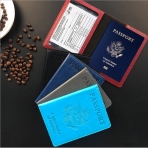 WALNEW RFID Korumal Deri Pasaportluk (Krmz/Mavi)(2 Adet)