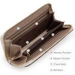 FOXER Kad�n Deri C�zdan(Alt�n Rengi)