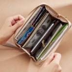 FOXER Kad�n Deri C�zdan(Alt�n Rengi)