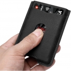 QIABBI RFID Korumal Erkek Deri Kartlk (Siyah)