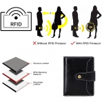 Seammer RFID Korumal Kadn Deri Czdan(Siyah)