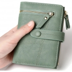 Fanaztee RFID Korumal� Kad�n Deri C�zdan(Ye�il)