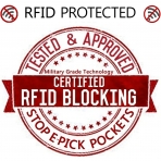 AurDo RFID Korumal Erkek Deri Czdan (Siyah)