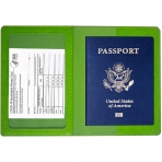 JAMSEA RFID Korumal Kadn Deri Pasaportluk (Yeil)