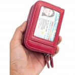 AGBIADD RFID Korumal� Kad�n Deri C�zdan (K�rm�z�)