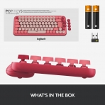 Logitech POP Keys Wireless Mekanik Klavye (Heartbreaker Rose)