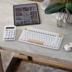 Azio IZO Wireless Bluetooth Mekanik Klavye (White Blossom)