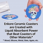 Enkore Seramik Bardak Altl(Renki, 6 Adet)