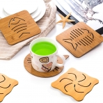 Embroidery Dekoratif Bardak Altl (Kahverengi, 7 Adet)