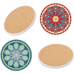 HUAOAO Seramik Bardak Altl(Renkli, 4 Adet)