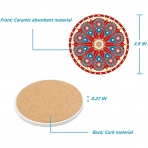 HUAOAO Seramik Bardak Altl(Renkli, 4 Adet)