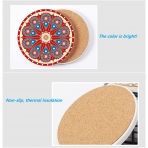 HUAOAO Seramik Bardak Altl(Renkli, 4 Adet)