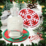 JEWEKY Dekoratif Bardak Altl��� (K�rm�z�, 2 Adet)