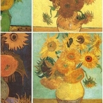 CoasterStone Seramik Bardak Altl (Sunflowers, 4 Adet)
