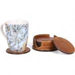 AARON LEATHER Ahap Bardak Altl (Kahverengi, 6 adet)