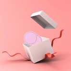 MEA Silikon Bardak Altl��� (Pembe, 2 Adet)