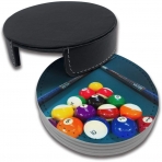 FUNCOOLCY Deri Bardak Altl (Bilardo/2, 6 Adet)