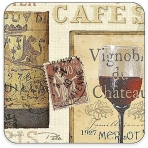 Pimpernel Tahta Bardak Altl (Wine, 6 Adet)