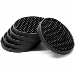 Bonsicoky Silikon Bardak Altl��� (Siyah, 6 Adet)