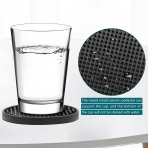 Bonsicoky Silikon Bardak Altl��� (Siyah, 6 Adet)