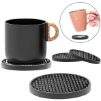 Bonsicoky Silikon Bardak Altl��� (Siyah, 6 Adet)