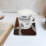 ladyhomey Ahap Bardak Altl(Kahve/effaf, 6 Adet)