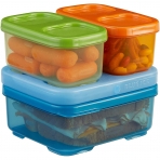 Rubbermaid LunchBlox Blmeli Beslenme Kutusu (S, Mavi)