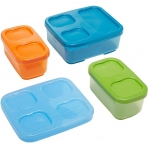 Rubbermaid LunchBlox Blmeli Beslenme Kutusu (S, Mavi)