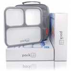 PackTOGO Blmeli Beslenme Kutusu (Gri)