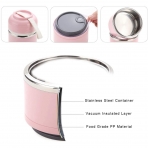 WORTHBUY Paslanmaz elik Yemek Termosu(Pembe)