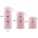 WORTHBUY Paslanmaz elik Yemek Termosu(Pembe)