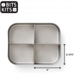 Bits Kits Paslanmaz elik Beslenme Kutusu (Gri)