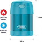 THERMOS Paslanmaz elik Yemek Termosu(295ml, Mavi)