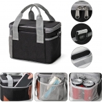 HSHRISH Yal�t�ml� Beslenme �antas� (7L, Siyah/Gri)