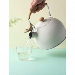BELANKO Paslanmaz elik Ses kartan Ddkl Kettle (Milk/Ahap)
