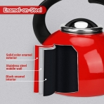 Aidea Seramik Ses kartan Ddkl Kettle (Krmz)